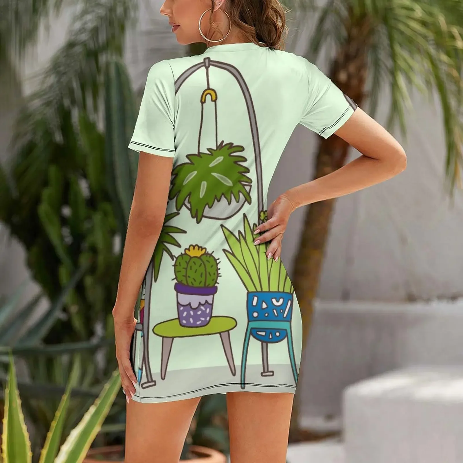 Plant life Short-Sleeved Dress - огляд і ціна Korean Girl Lifestyle