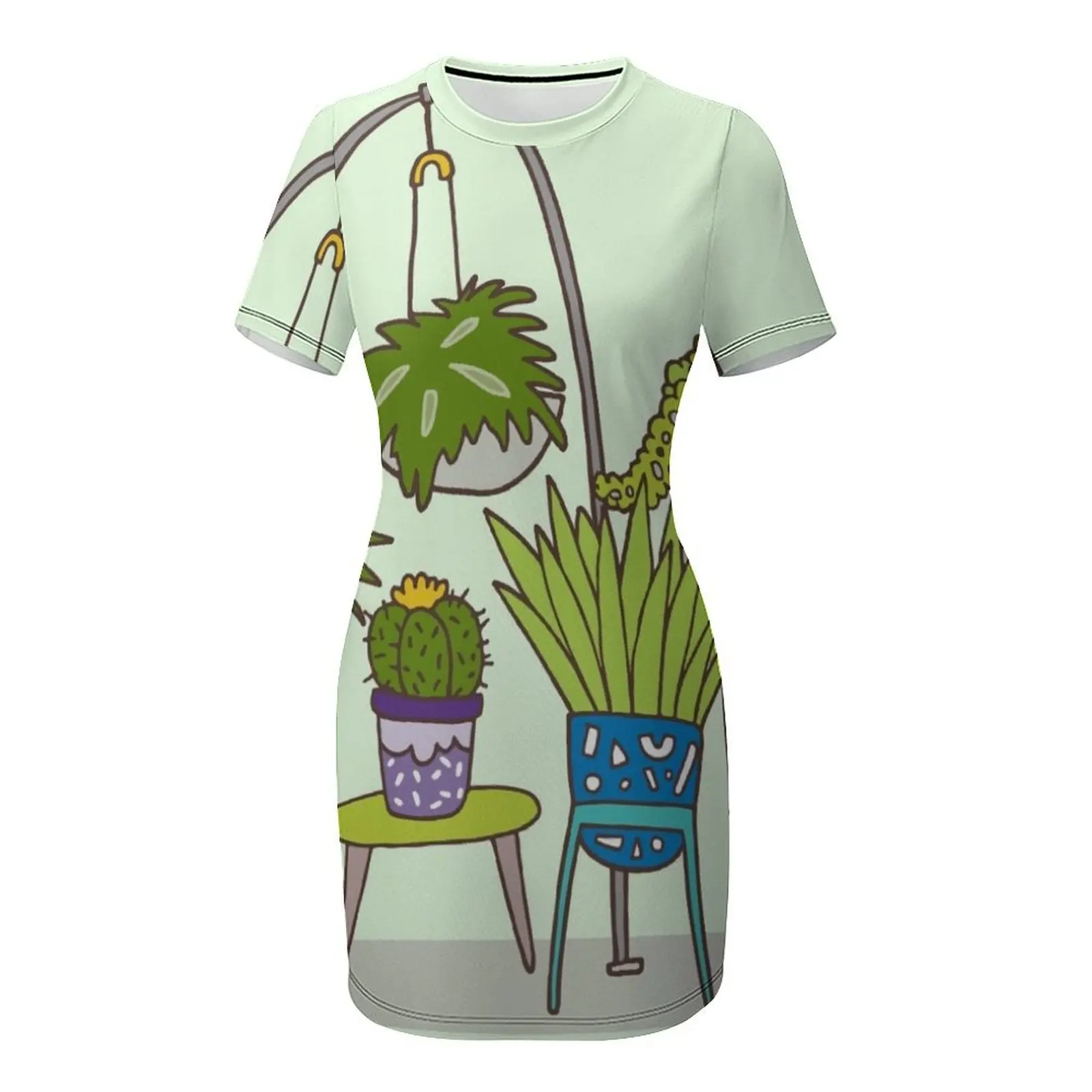 Plant life Short-Sleeved Dress - огляд і ціна Korean Girl Lifestyle